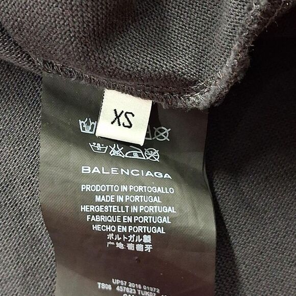 Balenciaga Paneled Drapes T-Shirt in Black Cotton